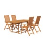 Juego de comedor de jardín 5 piezas madera maciza de acacia de vidaXL, Conjuntos de jardín - Ref: Foro24-3079637, Precio: 598...