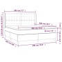 Cama box spring con colchón terciopelo gris claro 180x200 cm de vidaXL, Camas y somieres - Ref: Foro24-3132933, Precio: 600,2...