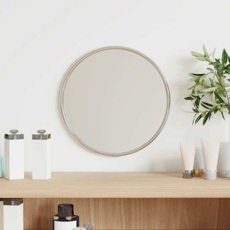 Espejo de pared redondo plateado Ø20 cm en Espejos | Comprar online en Foru.es