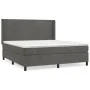 Box spring bed with dark gray velvet mattress 180x200 cm by vidaXL, Beds and slatted bases - Ref: Foro24-3132574, Price: 573,...