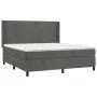 Box spring bed with dark gray velvet mattress 180x200 cm by vidaXL, Beds and slatted bases - Ref: Foro24-3132574, Price: 573,...