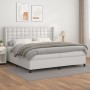Cama box spring con colchón cuero sintético blanco 200x200 cm de vidaXL, Camas y somieres - Ref: Foro24-3132520, Precio: 735,...