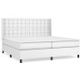Cama box spring con colchón cuero sintético blanco 200x200 cm de vidaXL, Camas y somieres - Ref: Foro24-3132520, Precio: 735,...