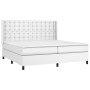 Cama box spring con colchón cuero sintético blanco 200x200 cm de vidaXL, Camas y somieres - Ref: Foro24-3132520, Precio: 735,...