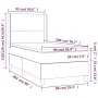 Box spring bed with black synthetic leather mattress 90x190 cm by vidaXL, Beds and slatted bases - Ref: Foro24-3132357, Price...