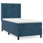 Cama box spring con colchón terciopelo azul oscuro 90x190 cm de vidaXL, Camas y somieres - Ref: Foro24-3132535, Precio: 327,4...