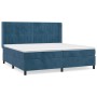 Cama box spring con colchón terciopelo azul oscuro 200x200 cm de vidaXL, Camas y somieres - Ref: Foro24-3132823, Precio: 671,...