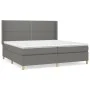 Box spring bed with dark gray fabric mattress 200x200 cm by vidaXL, Beds and slatted bases - Ref: Foro24-3131938, Price: 615,...