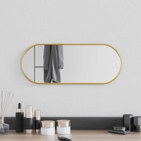 Espejo de pared ovalado dorado 50x20 cm en Espejos | Comprar online en Foru.es
