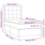 Cama box spring con colchón terciopelo azul oscuro 100x200 cm de vidaXL, Camas y somieres - Ref: Foro24-3132667, Precio: 372,...