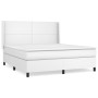 Cama box spring con colchón cuero sintético blanco 180x200 cm de vidaXL, Camas y somieres - Ref: Foro24-3132394, Precio: 645,...