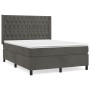 Cama box spring con colchón terciopelo gris oscuro 140x200 cm de vidaXL, Camas y somieres - Ref: Foro24-3132862, Precio: 520,...