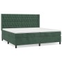 Cama box spring con colchón terciopelo verde oscuro 200x200 cm de vidaXL, Camas y somieres - Ref: Foro24-3132882, Precio: 818...