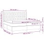 Cama box spring con colchón terciopelo verde oscuro 200x200 cm de vidaXL, Camas y somieres - Ref: Foro24-3132882, Precio: 818...