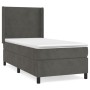 Cama box spring con colchón terciopelo gris oscuro 90x200 cm de vidaXL, Camas y somieres - Ref: Foro24-3132538, Precio: 339,1...