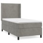 Cama box spring con colchón terciopelo gris claro 90x190 cm de vidaXL, Camas y somieres - Ref: Foro24-3132537, Precio: 333,92...