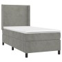 Cama box spring con colchón terciopelo gris claro 90x190 cm de vidaXL, Camas y somieres - Ref: Foro24-3132537, Precio: 333,92...