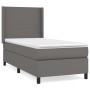 Cama box spring con colchón cuero sintético gris 90x200 cm de vidaXL, Camas y somieres - Ref: Foro24-3132361, Precio: 346,99 ...