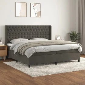 Boxspringbett mit dunkelgrauer Samtmatratze 200x200 cm von vidaXL, Betten und Lattenroste - Ref: Foro24-3132880, Preis: 632,6...