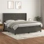 Box spring bed with dark gray velvet mattress 200x200 cm by vidaXL, Beds and slatted bases - Ref: Foro24-3132880, Price: 632,...