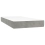 Cama box spring con colchón terciopelo gris claro 90x190 cm de vidaXL, Camas y somieres - Ref: Foro24-3132777, Precio: 339,65...