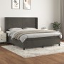 Cama box spring con colchón terciopelo gris oscuro 160x200 cm de vidaXL, Camas y somieres - Ref: Foro24-3132568, Precio: 532,...