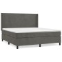 Cama box spring con colchón terciopelo gris oscuro 160x200 cm de vidaXL, Camas y somieres - Ref: Foro24-3132568, Precio: 532,...