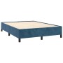 Cama box spring con colchón terciopelo azul oscuro 140x190 cm de vidaXL, Camas y somieres - Ref: Foro24-3132739, Precio: 493,...
