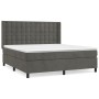 Cama box spring con colchón terciopelo gris oscuro 160x200 cm de vidaXL, Camas y somieres - Ref: Foro24-3132928, Precio: 552,...