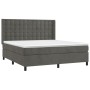 Cama box spring con colchón terciopelo gris oscuro 160x200 cm de vidaXL, Camas y somieres - Ref: Foro24-3132928, Precio: 552,...