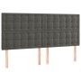 Cama box spring con colchón terciopelo gris oscuro 160x200 cm de vidaXL, Camas y somieres - Ref: Foro24-3132928, Precio: 552,...