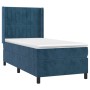 Cama box spring con colchón terciopelo azul oscuro 90x200 cm de vidaXL, Camas y somieres - Ref: Foro24-3132781, Precio: 378,7...