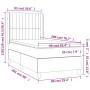 Cama box spring con colchón terciopelo azul oscuro 90x200 cm de vidaXL, Camas y somieres - Ref: Foro24-3132781, Precio: 378,7...