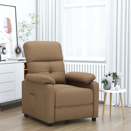 Sillón reclinable de tela marrón en Sillones | Comprar online en Foru.es