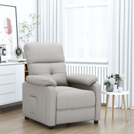 Sillón reclinable de tela gris taupe en Sillones | Comprar online en Foru.es