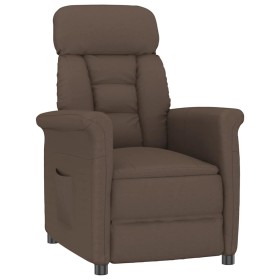 Sillón Reclinable Marrón Marrón oscuro 70.5 x 96.5 x 95 cm tela en Sillones | Comprar online en Foru.es