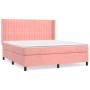 Cama box spring con colchón terciopelo rosa 180x200 cm de vidaXL, Camas y somieres - Ref: Foro24-3132818, Precio: 561,56 €, D...