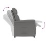 Sillón Recliner Gris Oscuro Gris oscuro 70.5 x 96.5 x 95 cm en Sillones | Comprar online en Foru.es