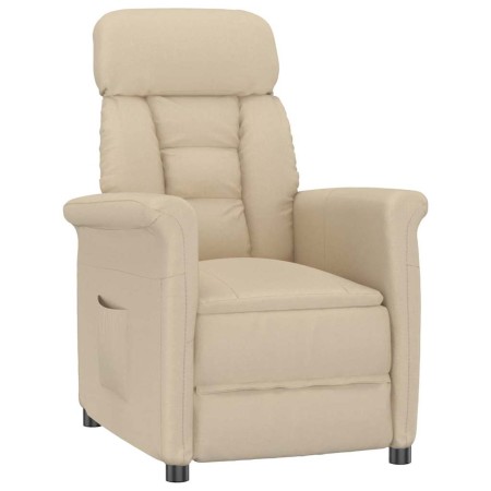 Sillón reclinable crema Crema 70.5 x 96.5 x 95 cm Tela y metal en Sillones | Comprar online en Foru.es