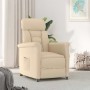 Sillón reclinable crema Crema 70.5 x 96.5 x 95 cm Tela y metal en Sillones | Comprar online en Foru.es