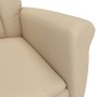 Sillón reclinable crema Crema 70.5 x 96.5 x 95 cm Tela y metal en Sillones | Comprar online en Foru.es