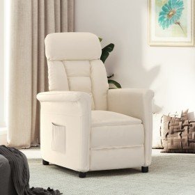 Sillón reclinable de tela de microfibra beige en Sillones | Comprar online en Foru.es