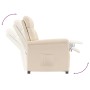 Sillón reclinable de tela de microfibra beige en Sillones | Comprar online en Foru.es