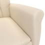 Sillón reclinable de tela de microfibra beige en Sillones | Comprar online en Foru.es