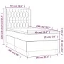 Cama box spring con colchón terciopelo negro 90x200 cm de vidaXL, Camas y somieres - Ref: Foro24-3132839, Precio: 345,18 €, D...