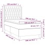 Cama box spring con colchón terciopelo verde oscuro 100x200 cm de vidaXL, Camas y somieres - Ref: Foro24-3132846, Precio: 390...