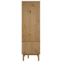 Armario OTTA madera maciza pino marrón y blanco 76,5x53x172 cm en Armarios roperos | Comprar online en Foru.es