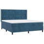 Cama box spring con colchón terciopelo azul oscuro 180x200 cm de vidaXL, Camas y somieres - Ref: Foro24-3132877, Precio: 718,...