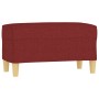 Banco de tela rojo vino tinto 70x35x41 cm en Bancos | Comprar online en Foru.es