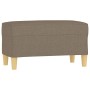 Banco de tela gris taupe 70x35x41 cm en Bancos | Comprar online en Foru.es